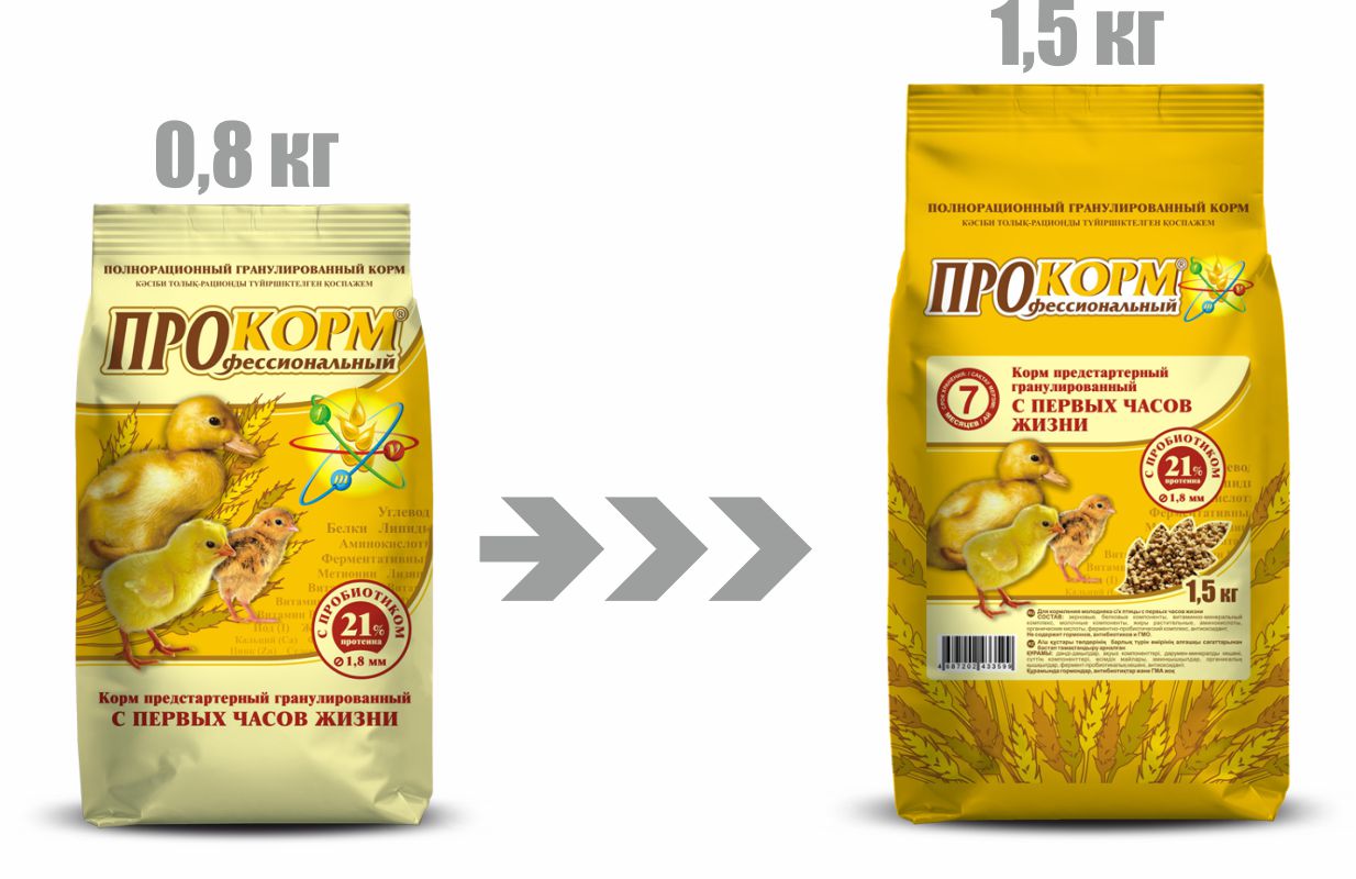 Смена упаковки ПроКорм П21