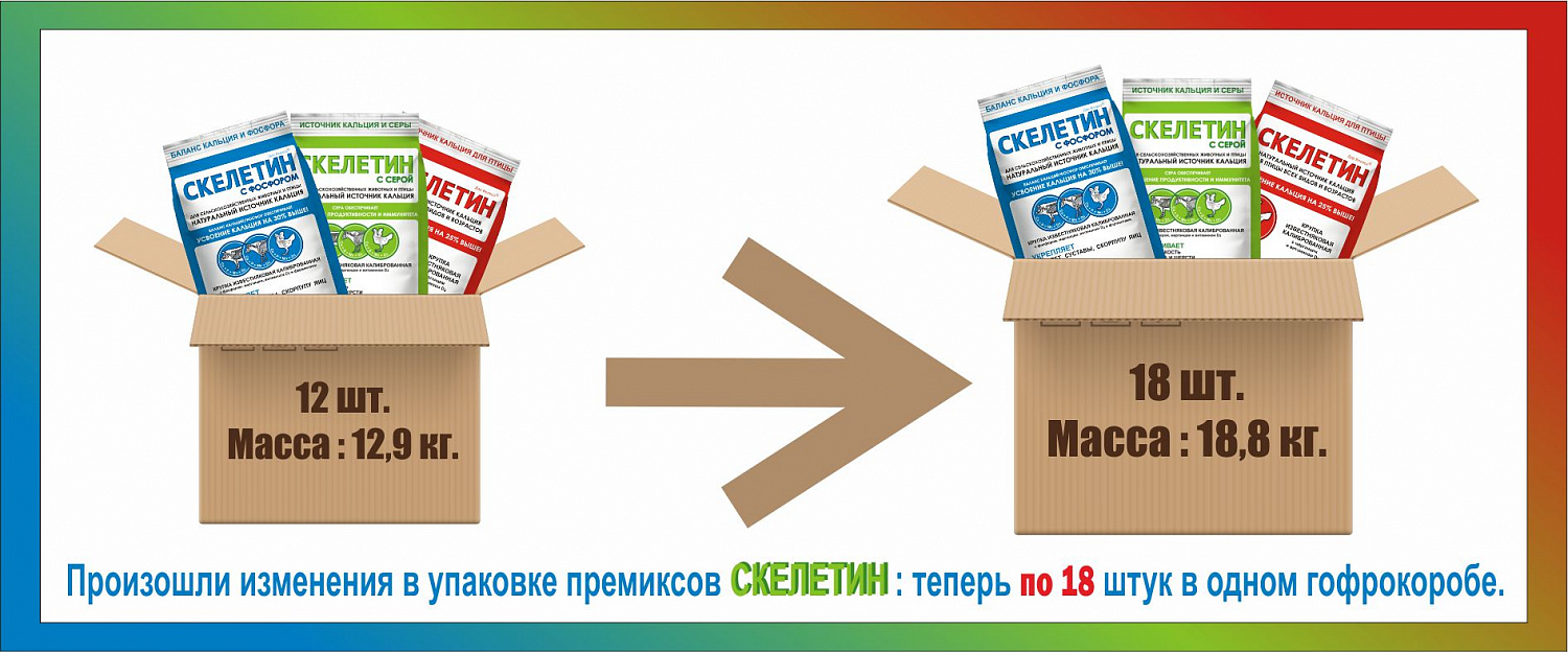 Изменилось количество единиц продукции в макроупаковке.